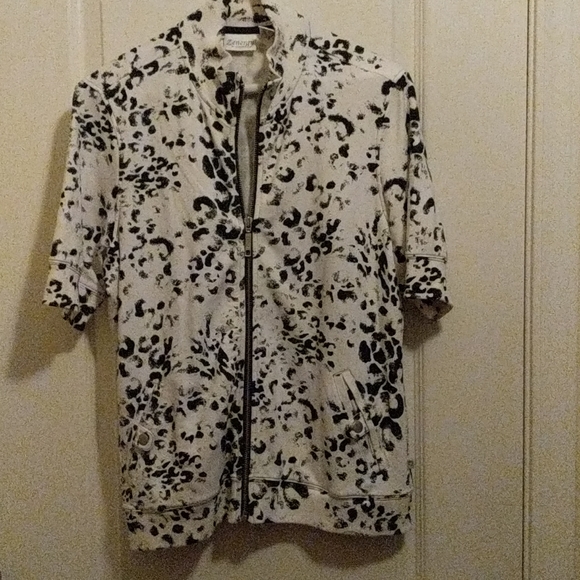 Chicos Zenergy, short sleeve cotton blend - Picture 1 of 8